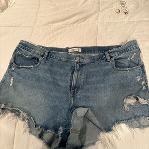Abercrombie & Fitch Cutoff Blue Jean Shorts